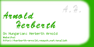 arnold herberth business card